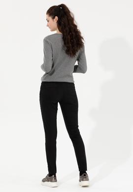 Kadın Siyah Toothpick Fit Pantolon - 50253899017