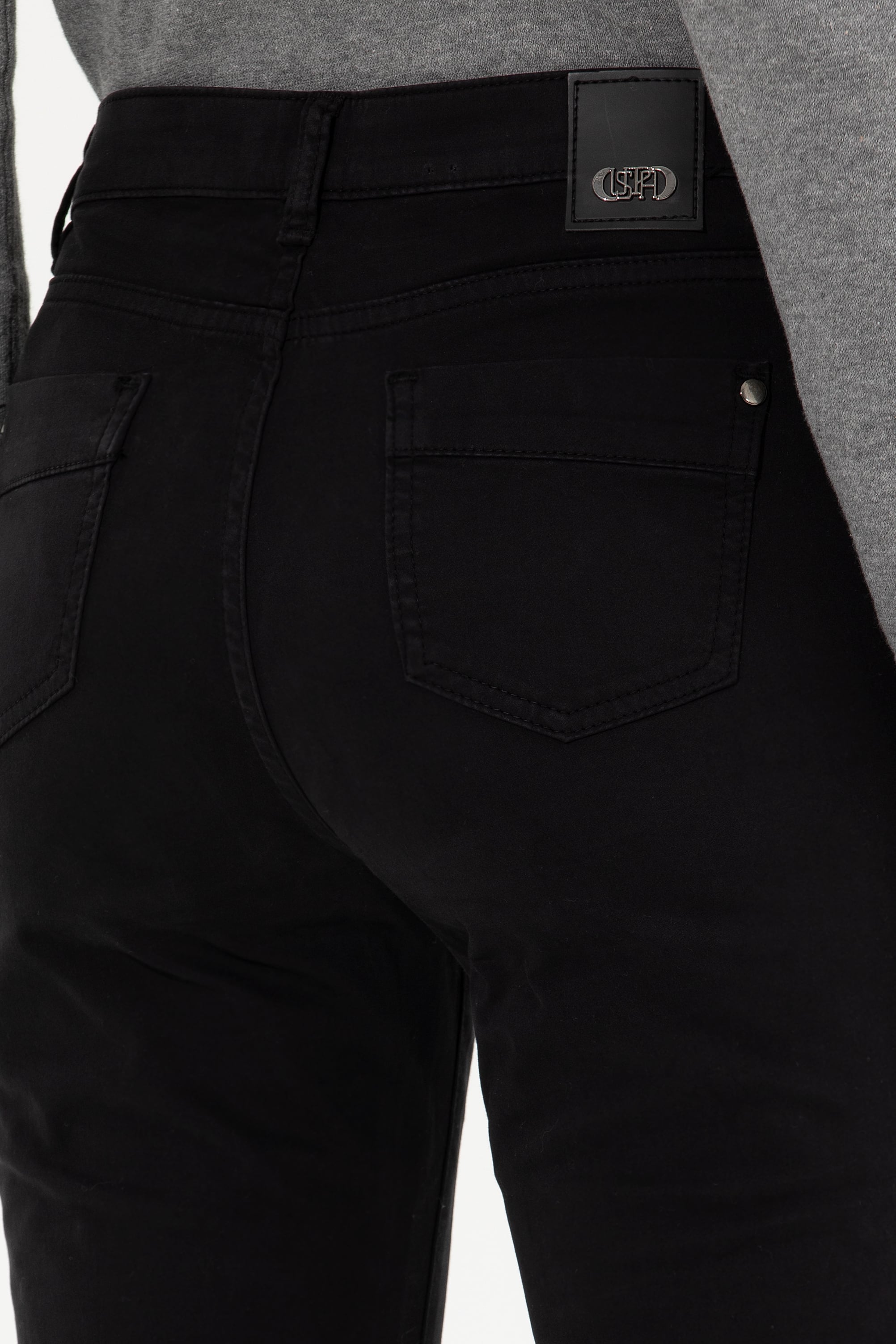 Kadın Siyah Toothpick Fit Pantolon - Image 7