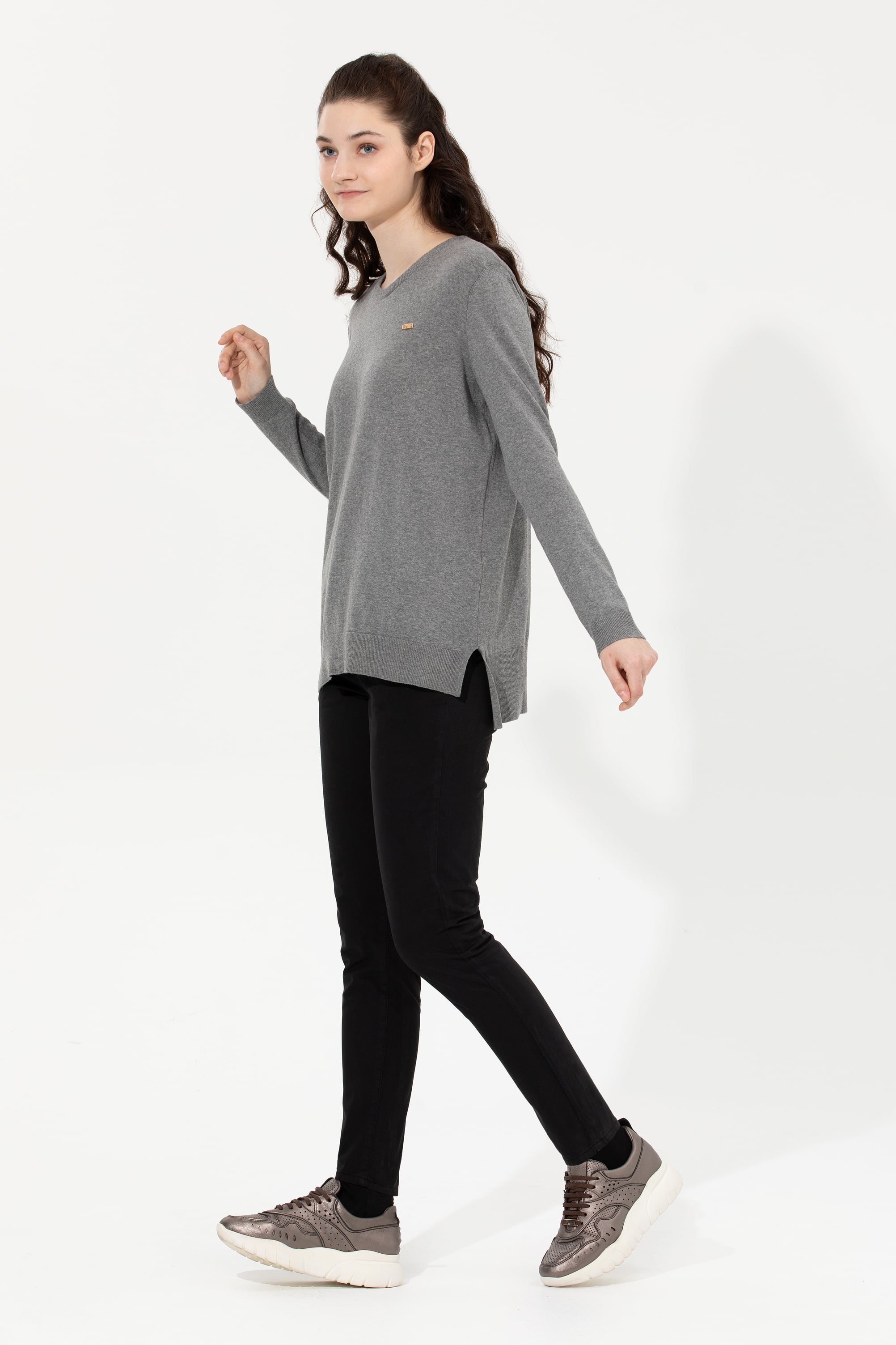 Kadın Siyah Toothpick Fit Pantolon - Image 1