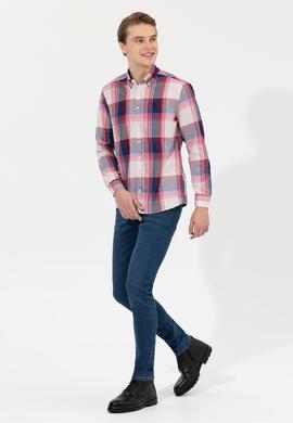 Erkek Ekoseli Kırmızı Gömlek - 50262452009