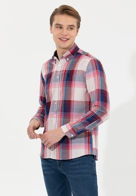 Erkek Ekoseli Kırmızı Gömlek - 50262452009