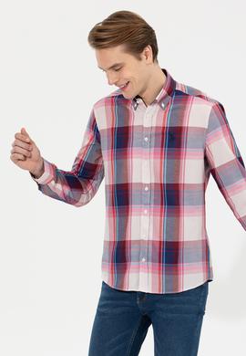 Erkek Ekoseli Kırmızı Gömlek - 50262452009
