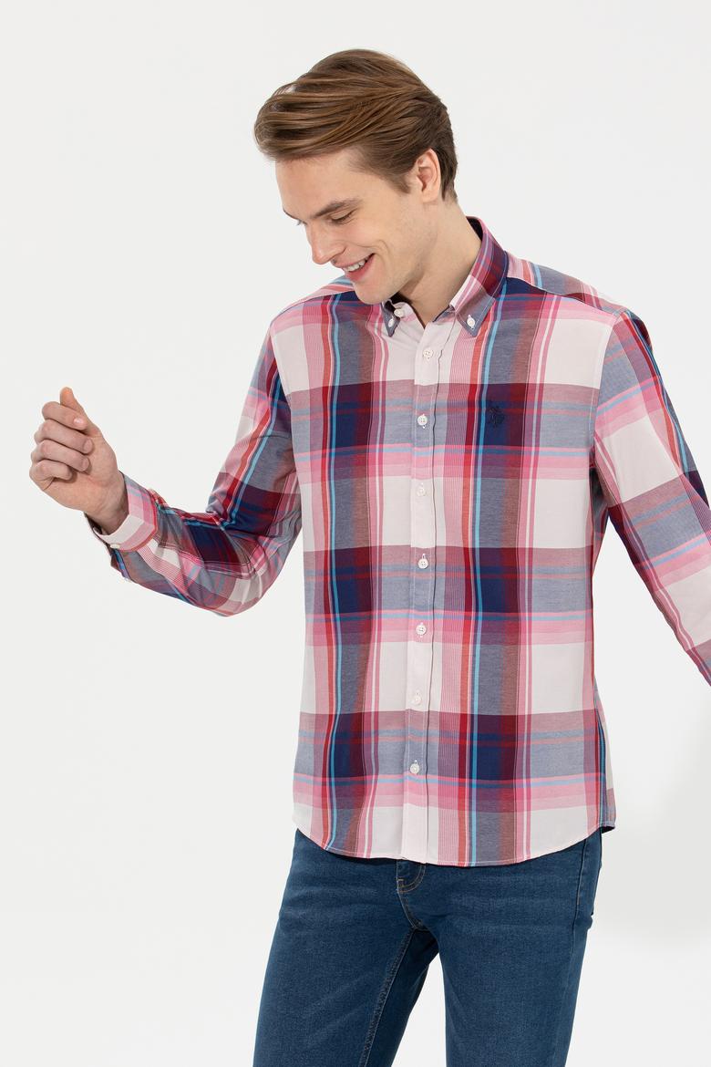 Erkek Ekoseli Kırmızı Gömlek