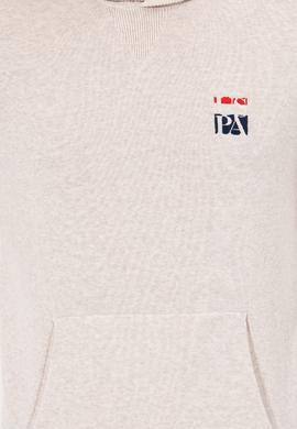 Erkek Krem Melanj Kapüşonlu Triko Kazak - 50253781036