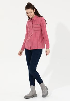 Kadın Pembe Uzun Kollu Gömlek - 50256969015