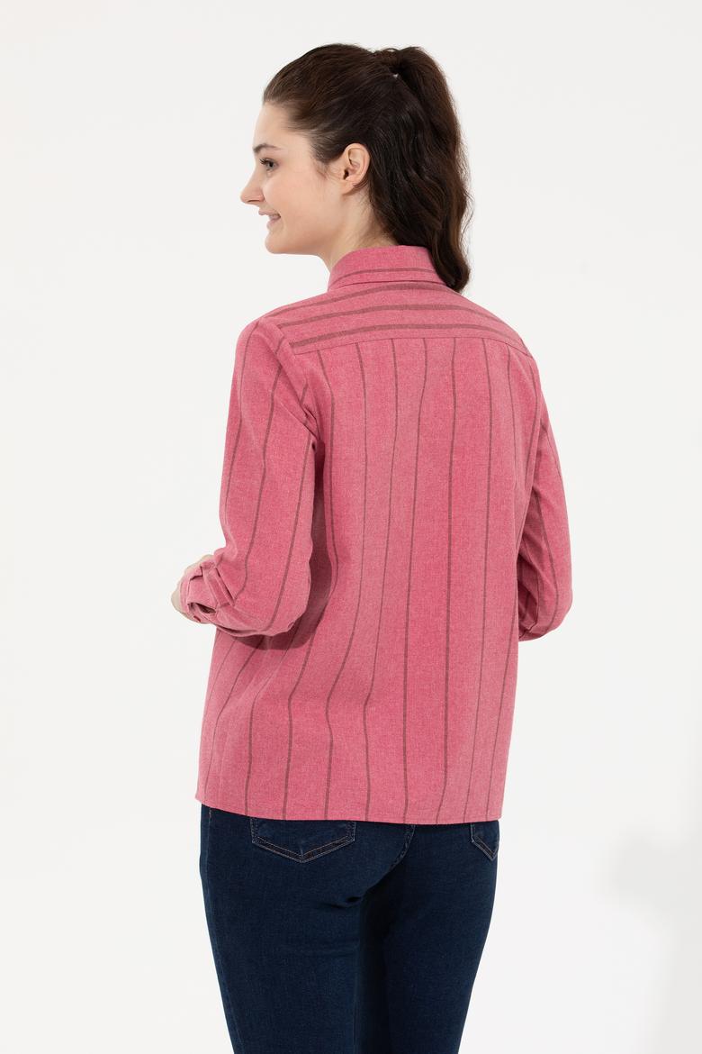 Kadın Pembe Uzun Kollu Gömlek - 50256969015