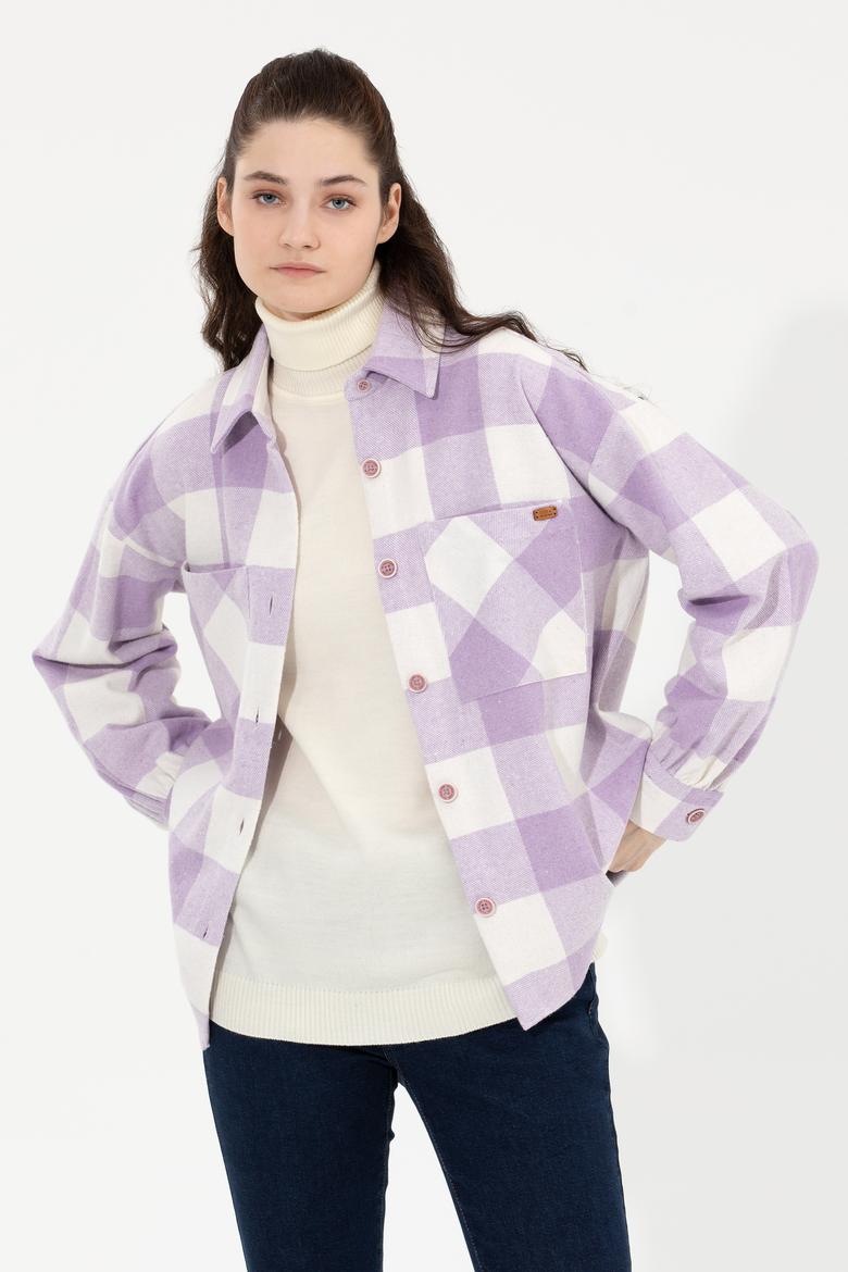 Kadın Manolya Uzun Kollu Gömlek