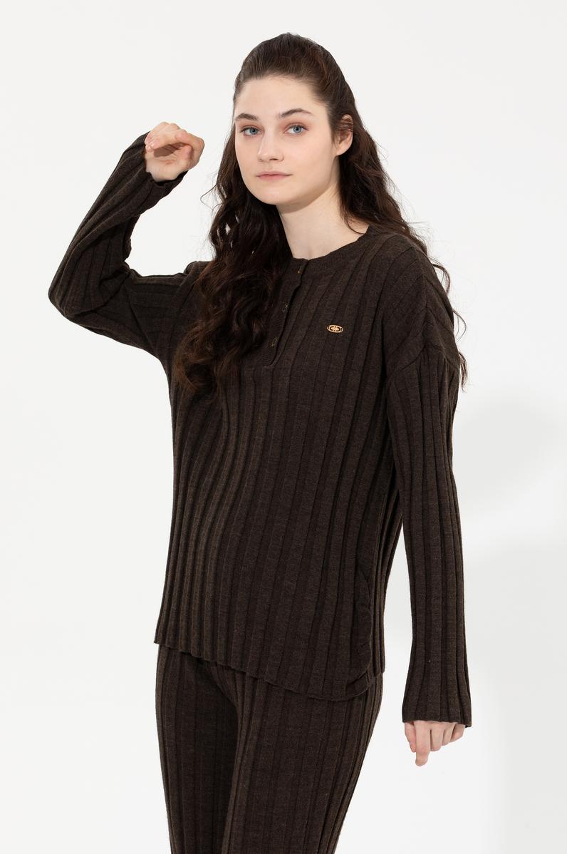 Kadın Coconut Bisiklet Yaka Kazak