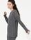 Kadın Gri Melanj Bisiklet Yaka Kazak