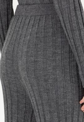 Kadın Gri Melanj Triko Pantolon - 50253725011