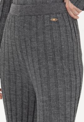 Kadın Gri Melanj Triko Pantolon - 50253725011