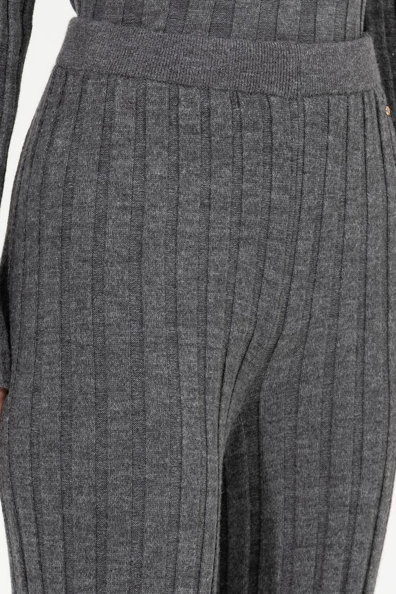 Kadın Gri Melanj Triko Pantolon - 50253725011