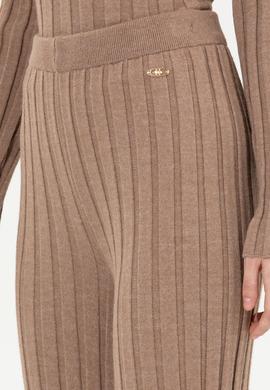 Kadın Vizon Melanj Triko Pantolon - 50253725019