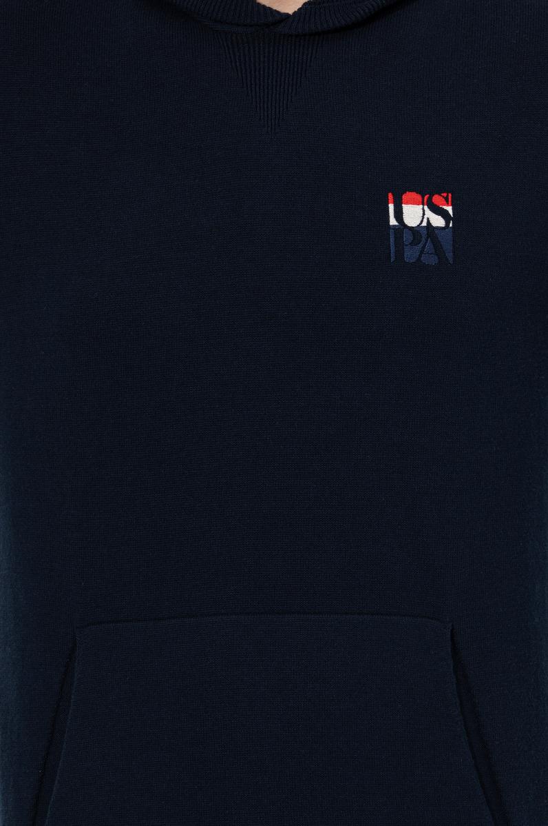 Erkek Lacivert Kapüşonlu Triko Kazak