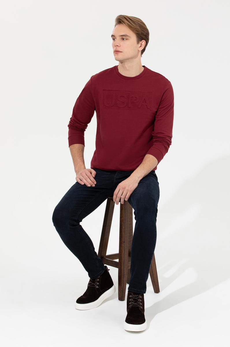 Erkek Vişne Basic Sweatshirt