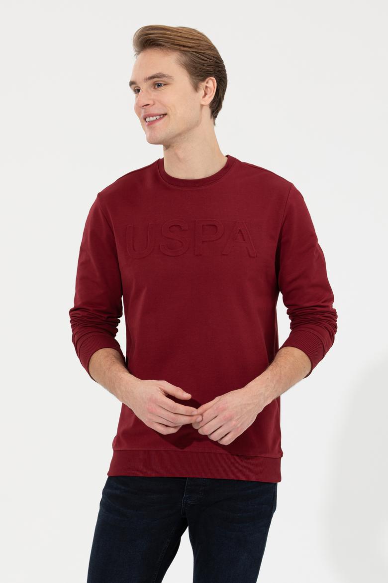 Erkek Bordo Basic Sweatshirt - 50254503055
