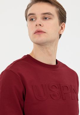 Erkek Bordo Basic Sweatshirt - 50254503055