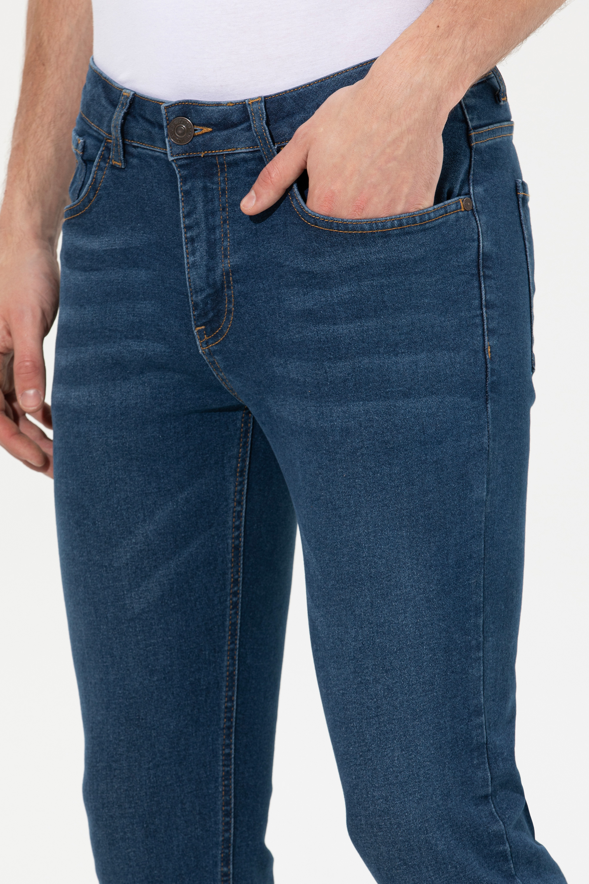 Erkek Mavi Jean Pantolon - Image 5