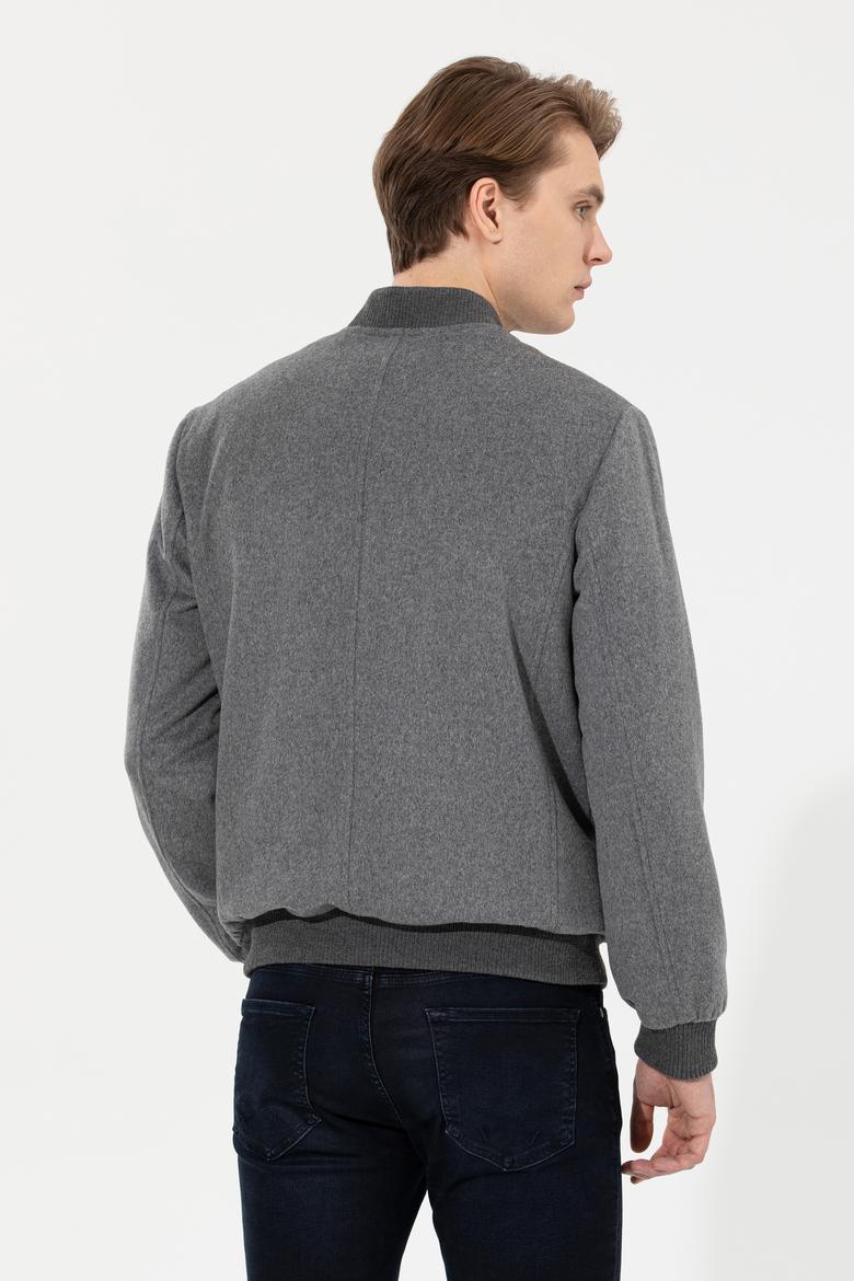 Erkek Antrasit Kaşe Kaban - 50256918014