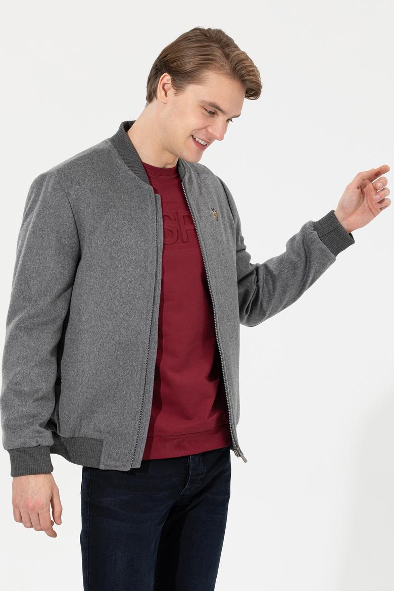 Erkek Antrasit Kaşe Kaban