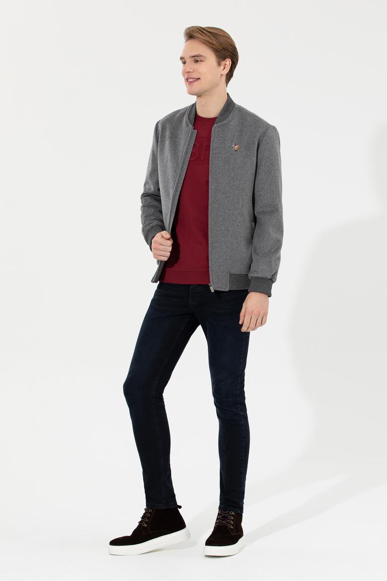 Erkek Antrasit Kaşe Kaban - 50256918014