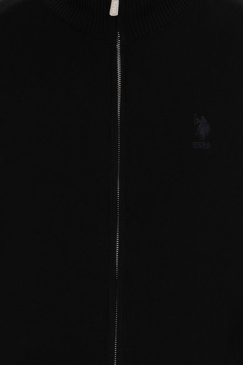 Erkek Siyah Basic Triko Hırka - 50257599014