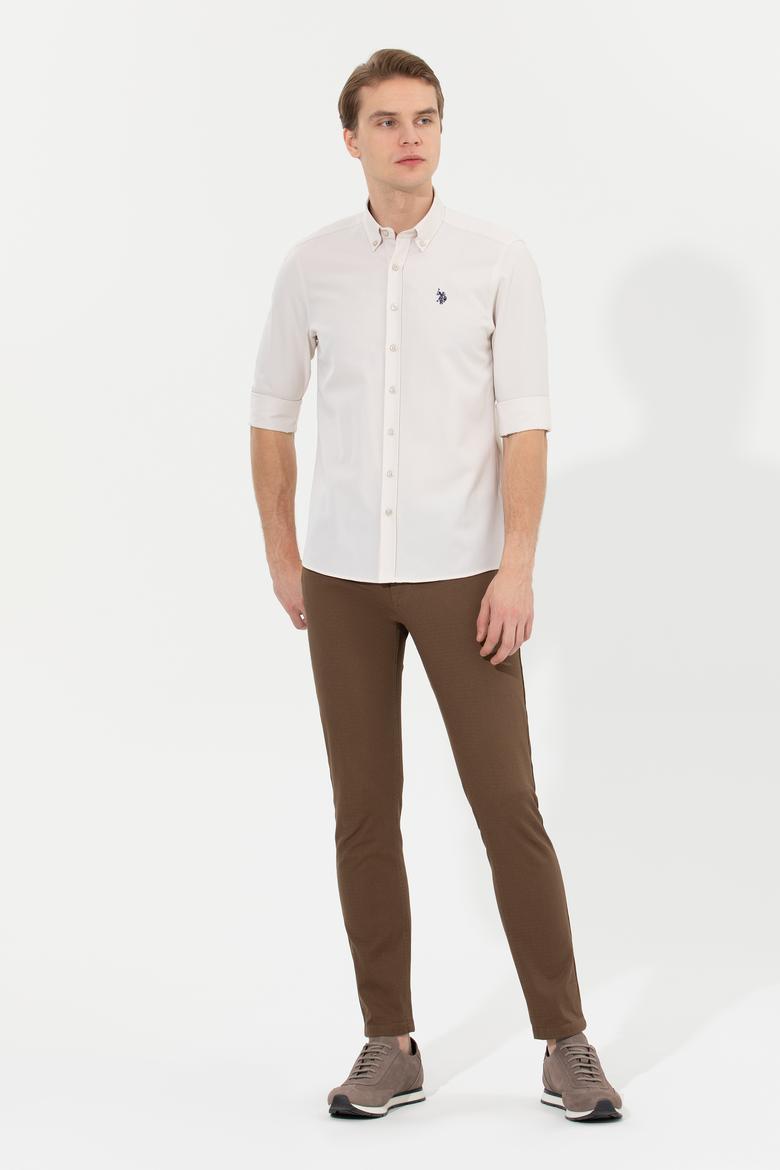 Erkek Taş Uzun Kollu Basic Gömlek - 50265664154