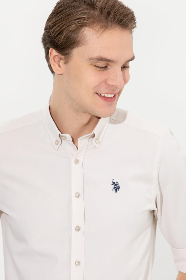 Erkek Taş Uzun Kollu Basic Gömlek - 50265664154