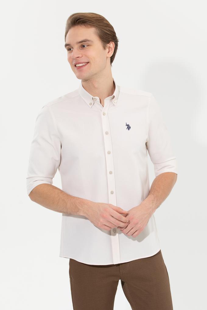 Erkek Taş Uzun Kollu Basic Gömlek