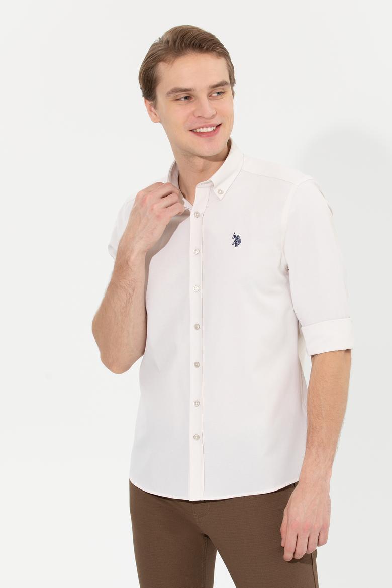 Erkek Taş Uzun Kollu Basic Gömlek - 50265664154