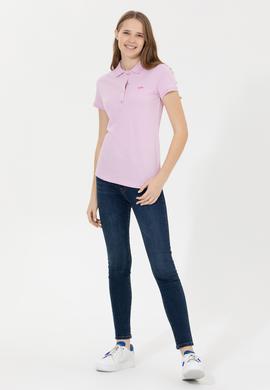 Kadın Manolya Basic Polo Yaka Tişört - 50266348040