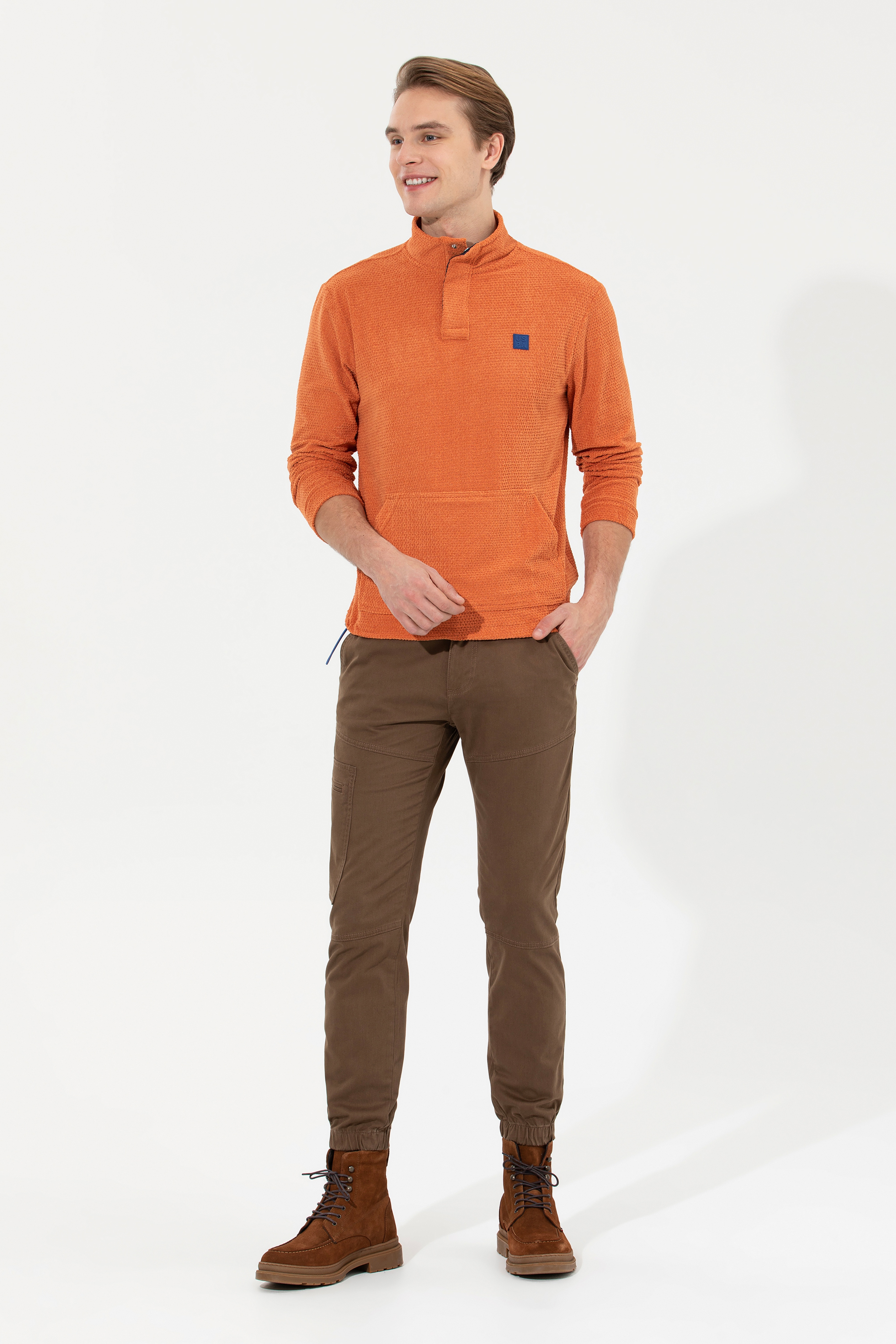 Erkek Kiremit Sweatshirt