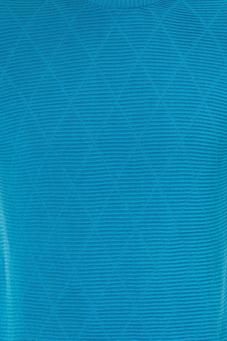 Erkek Kobalt Bisiklet Yaka Triko Kazak - 50253694024