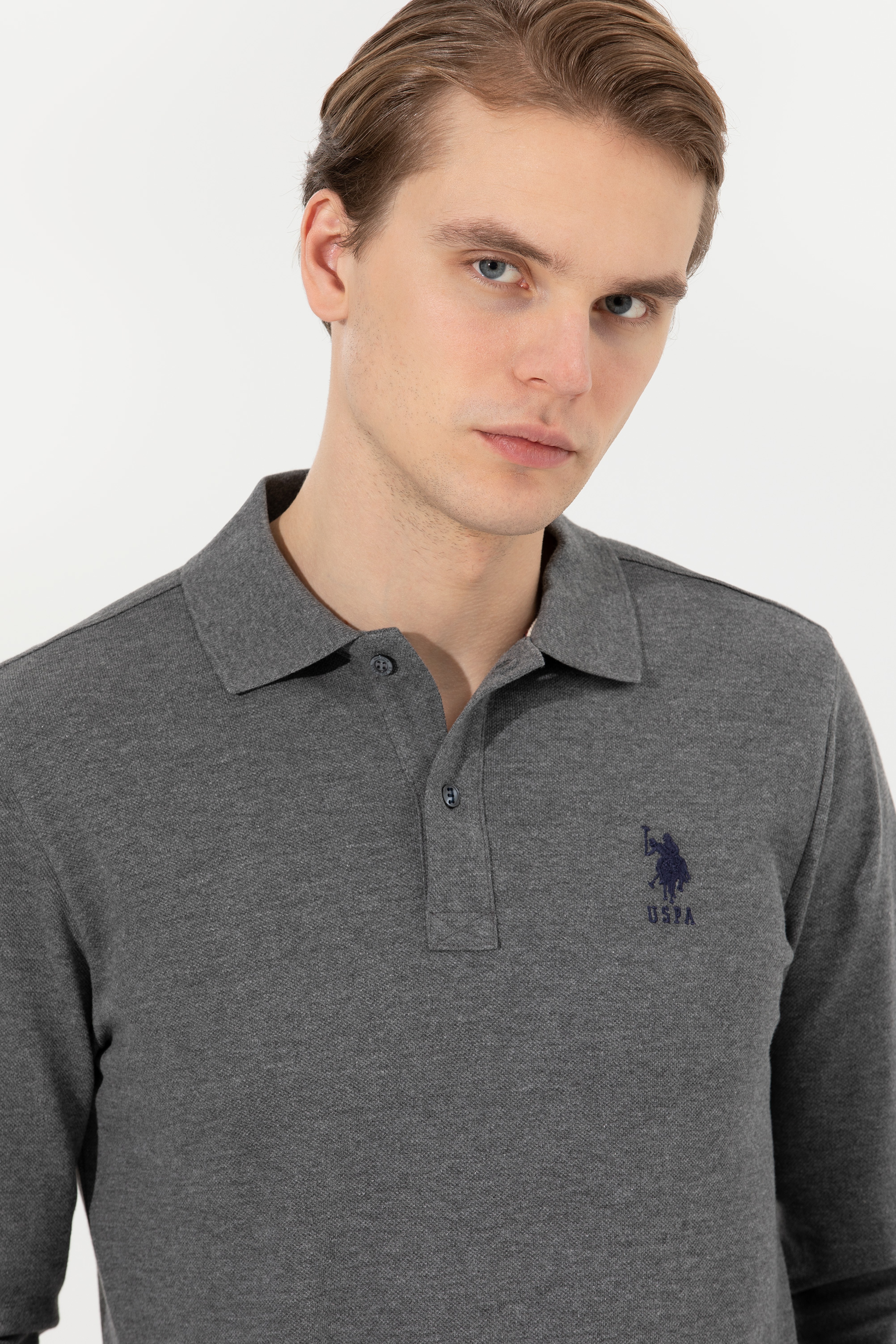 Erkek Antrasit Melanj Basic Sweatshirt - Image 2