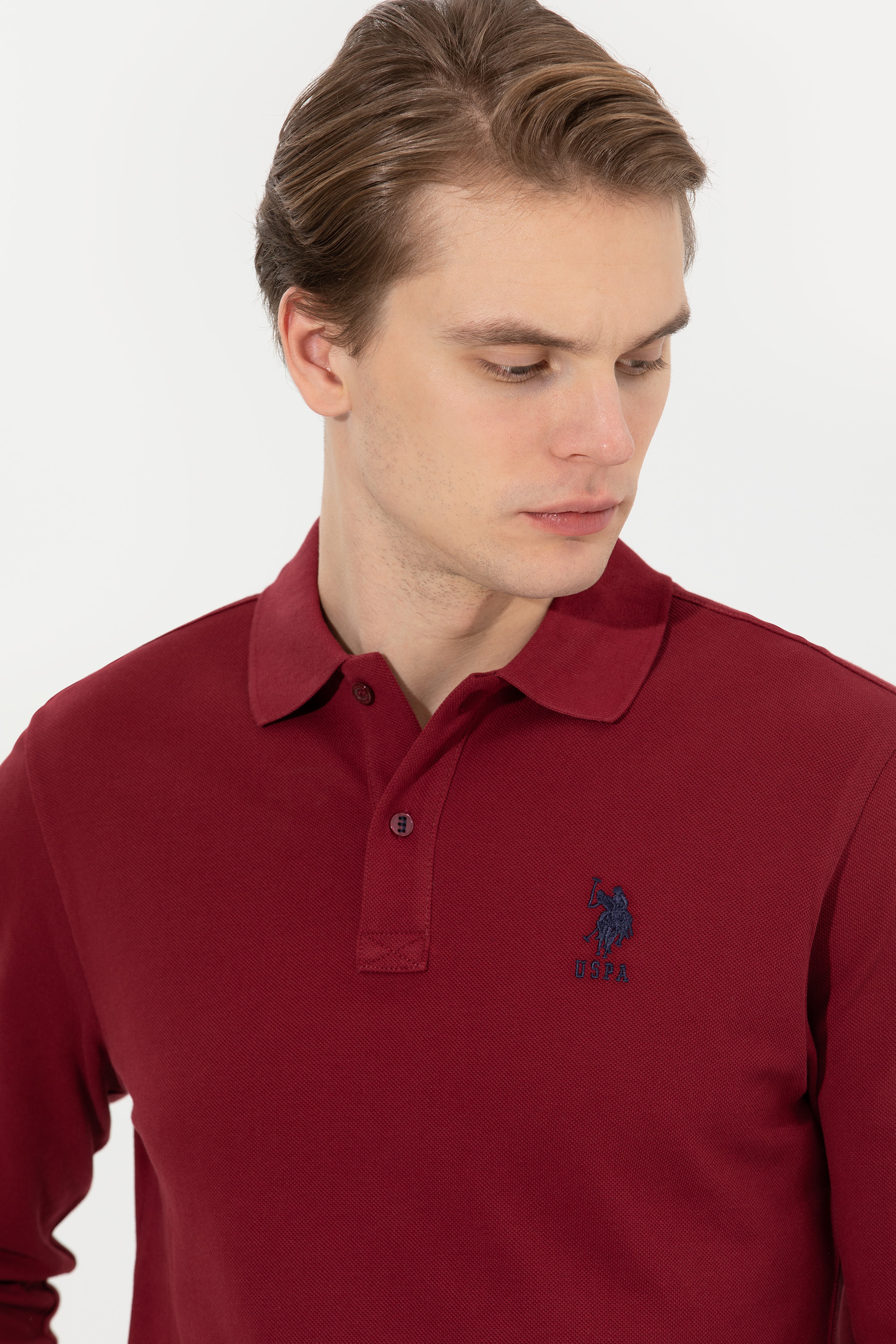 Erkek Vişne Basic Sweatshirt - Image 2