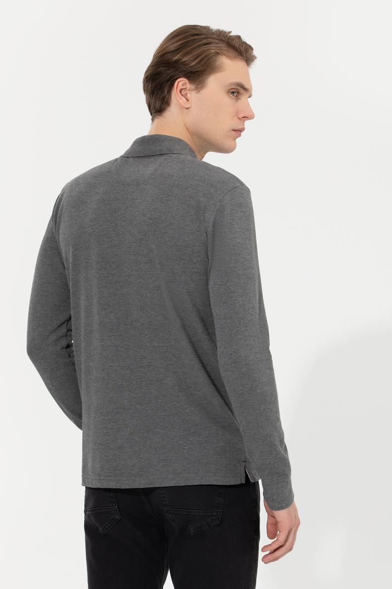 Erkek Antrasit Melanj Basic Sweatshirt - 50253133041