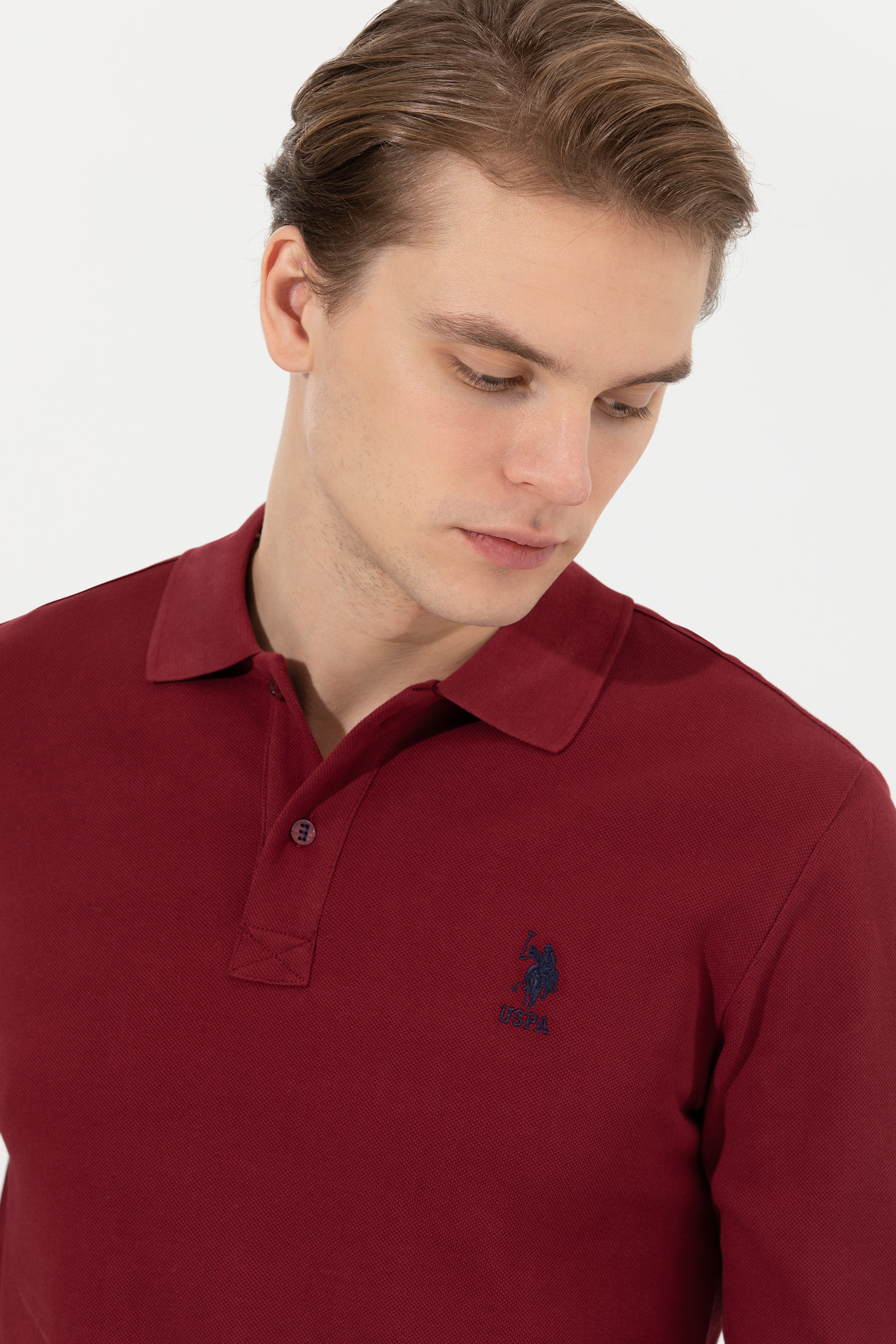 Erkek Vişne Basic Sweatshirt - Image 2