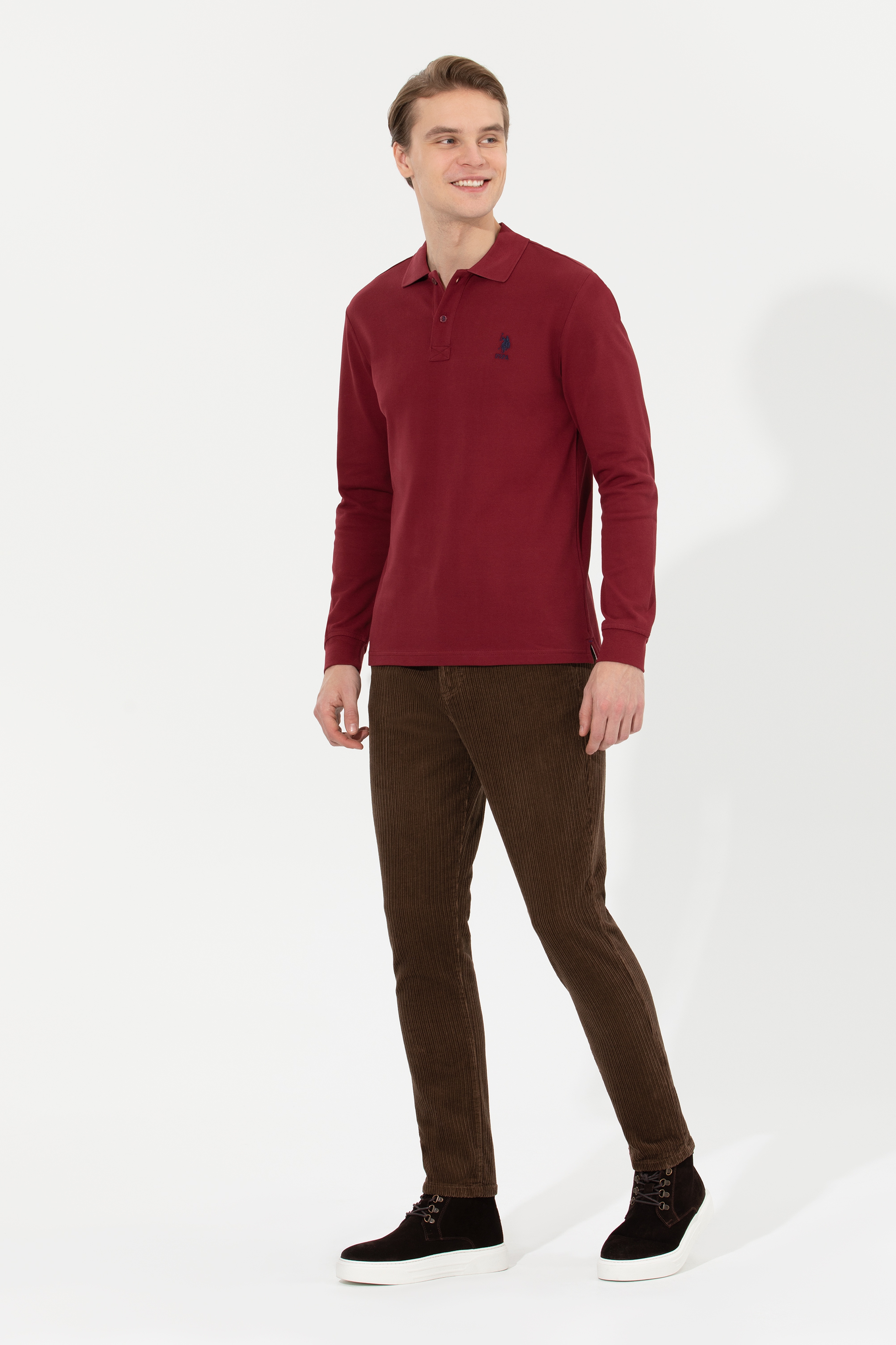 Erkek Vişne Basic Sweatshirt - Image 4