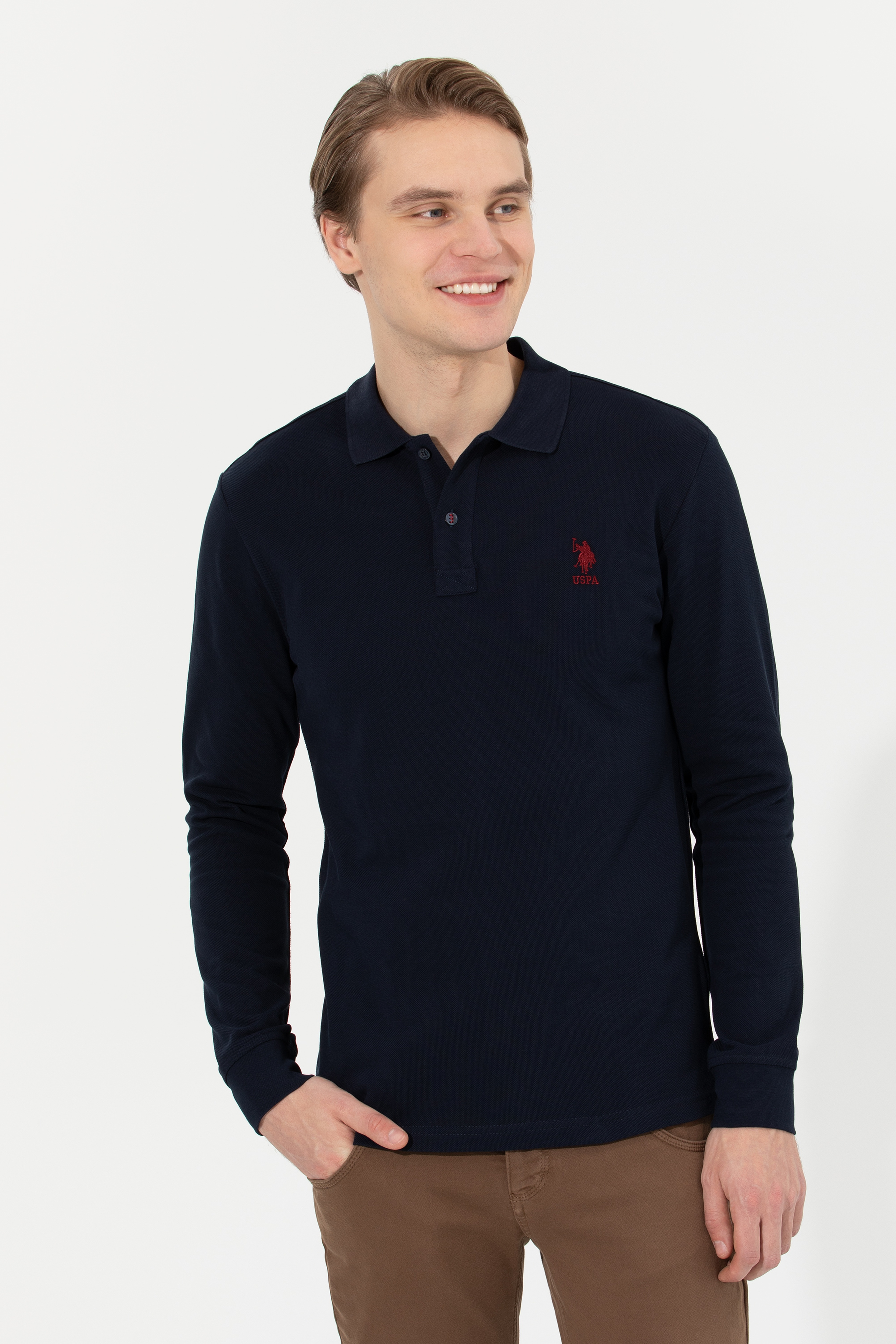 Erkek Lacivert Basic Sweatshirt - Image 2