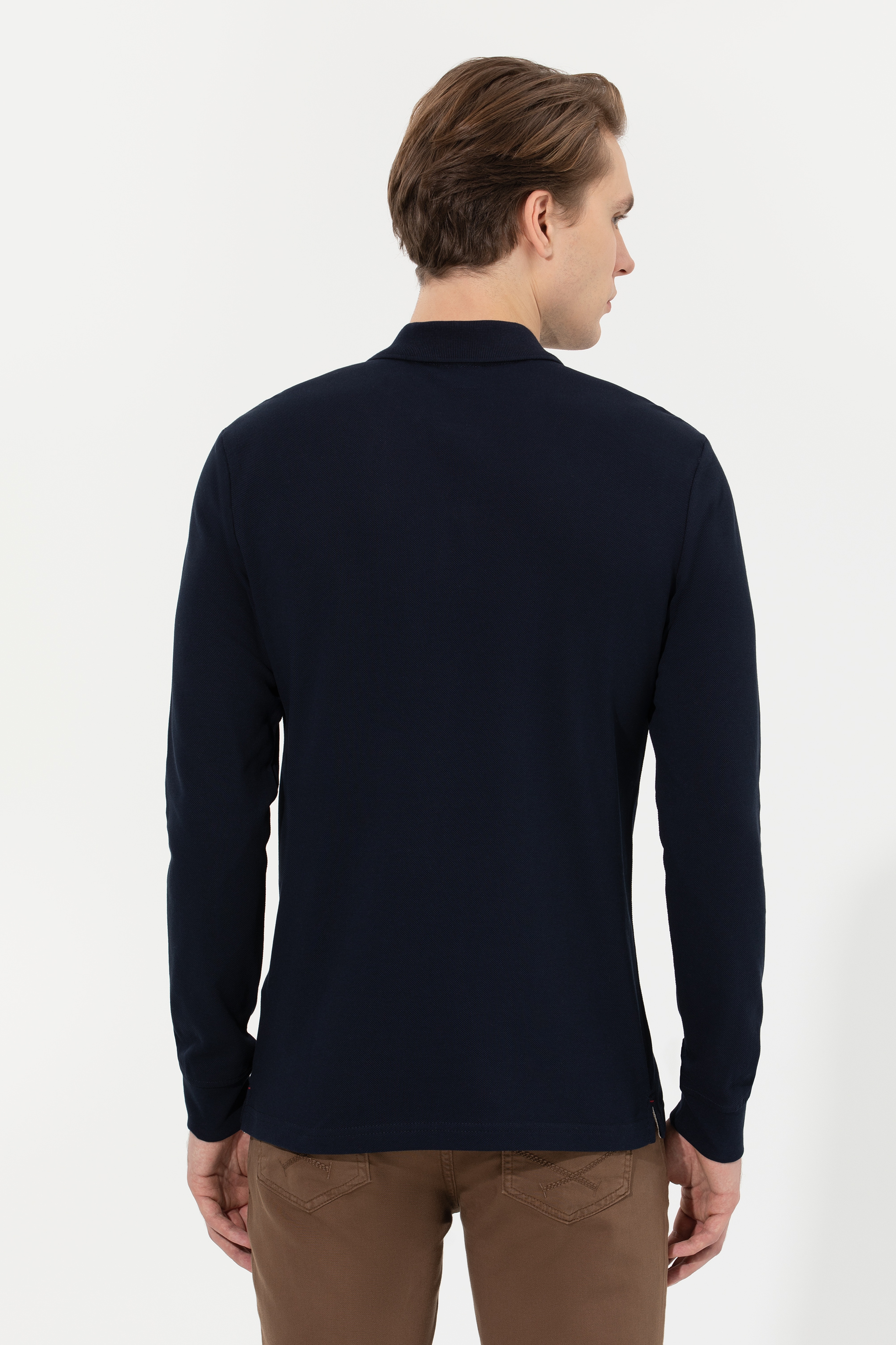 Erkek Lacivert Basic Sweatshirt - Image 5