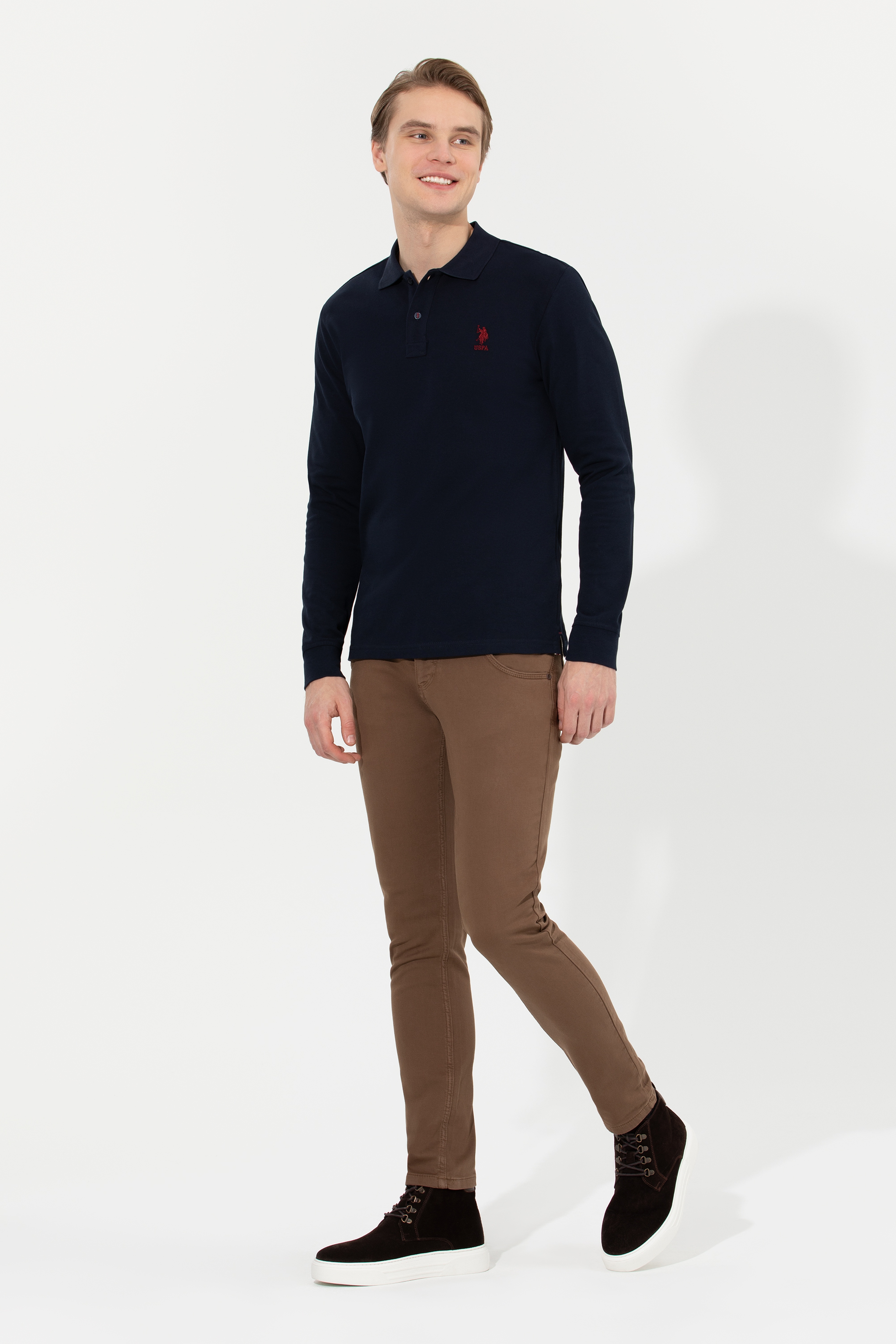 Erkek Lacivert Basic Sweatshirt - Image 3
