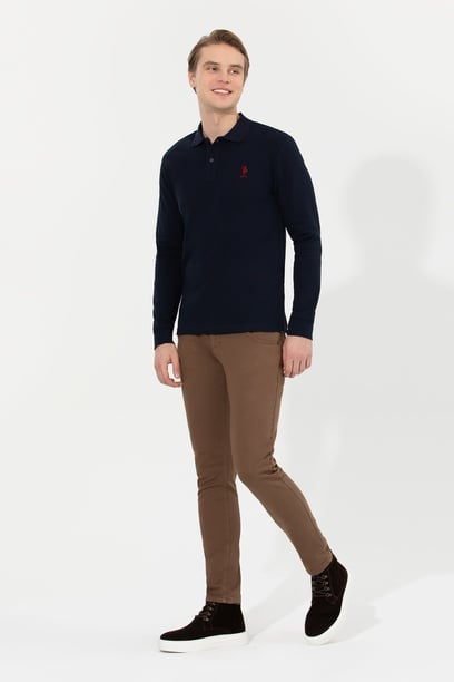 Erkek Lacivert Basic Sweatshirt