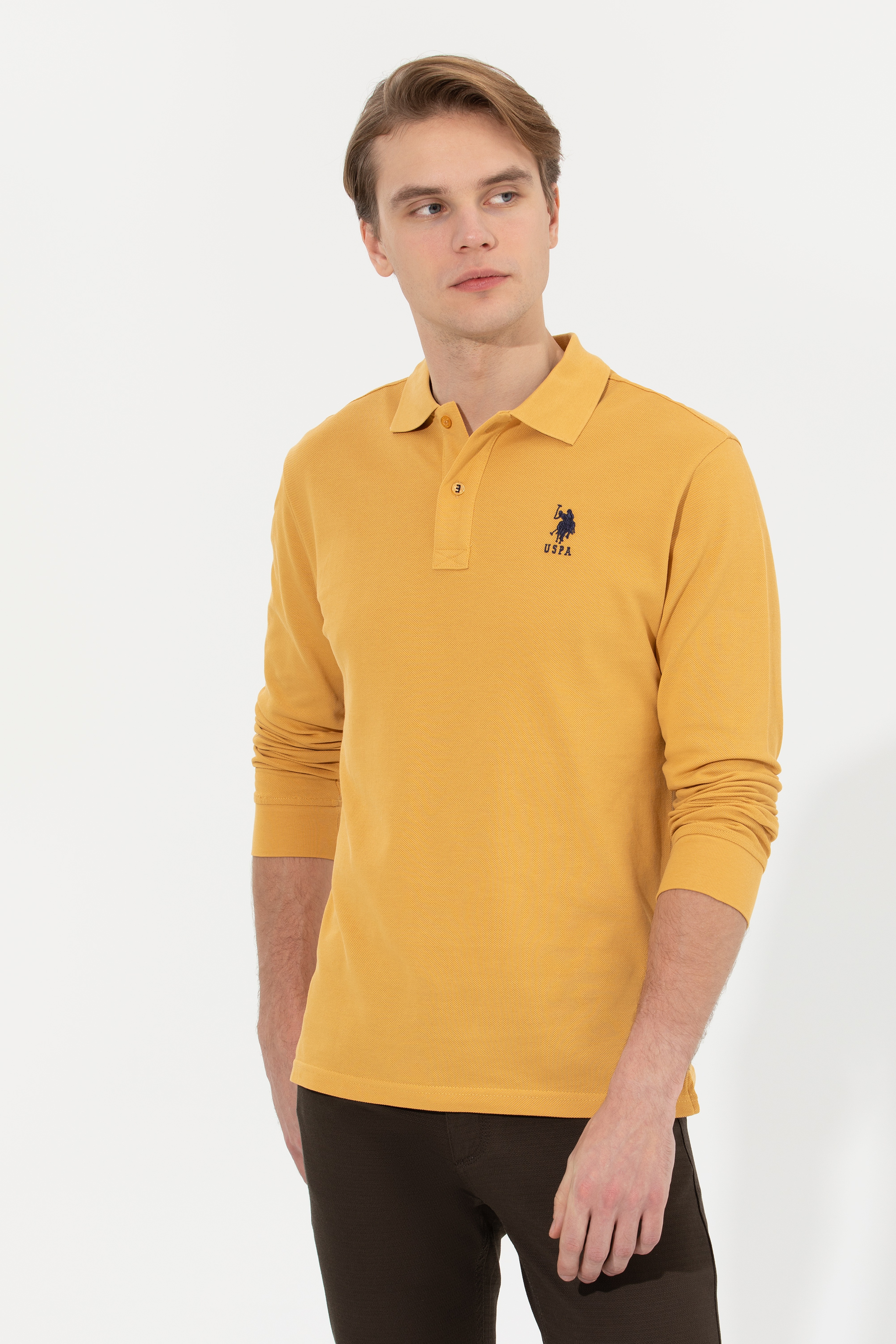 Erkek Safran Basic Sweatshirt