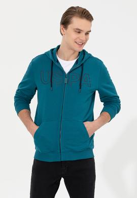 Erkek Petrol Örme Hırka - 50253125061