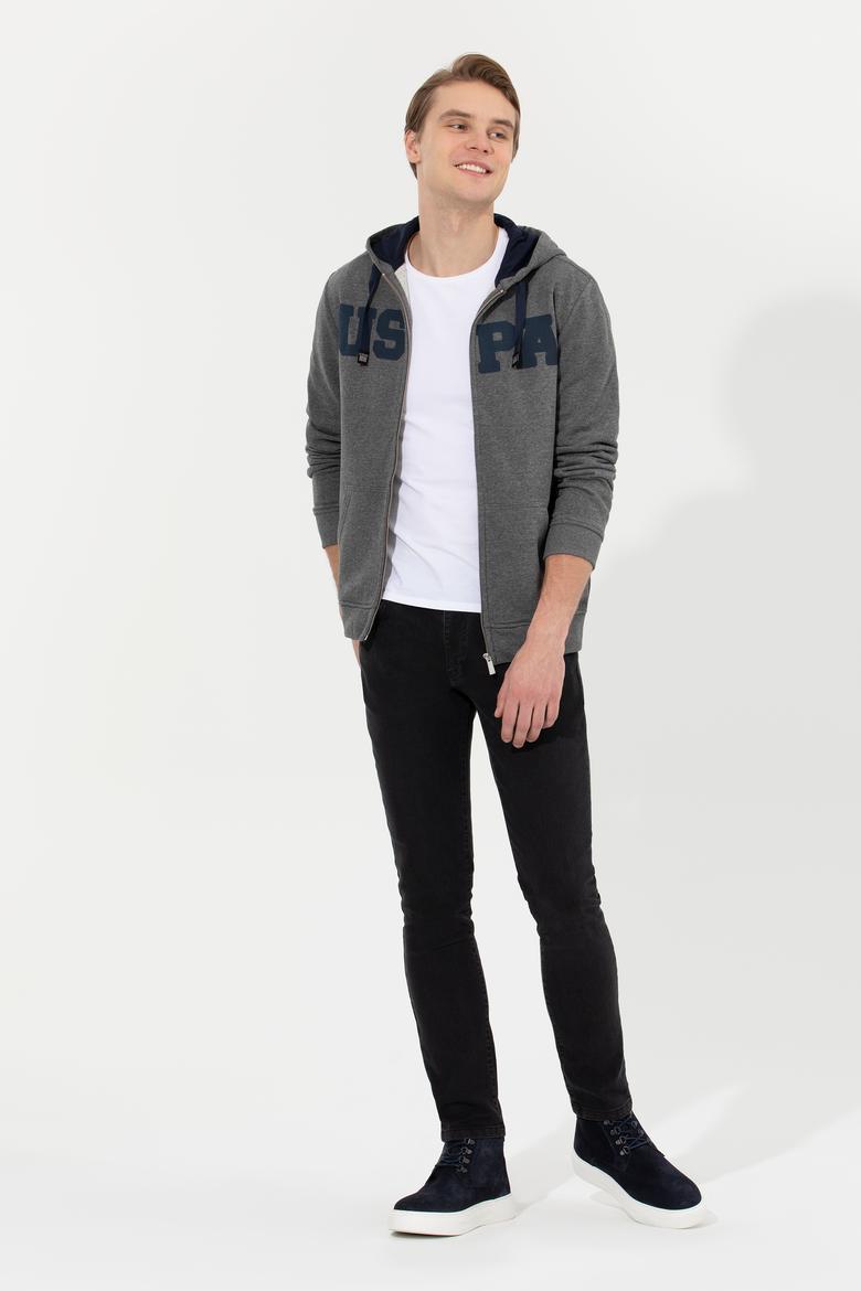 Erkek Antrasit Melanj Örme Hırka - 50260924007