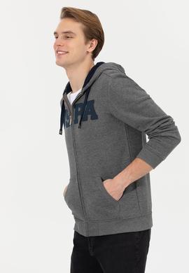 Erkek Antrasit Melanj Örme Hırka - 50260924007