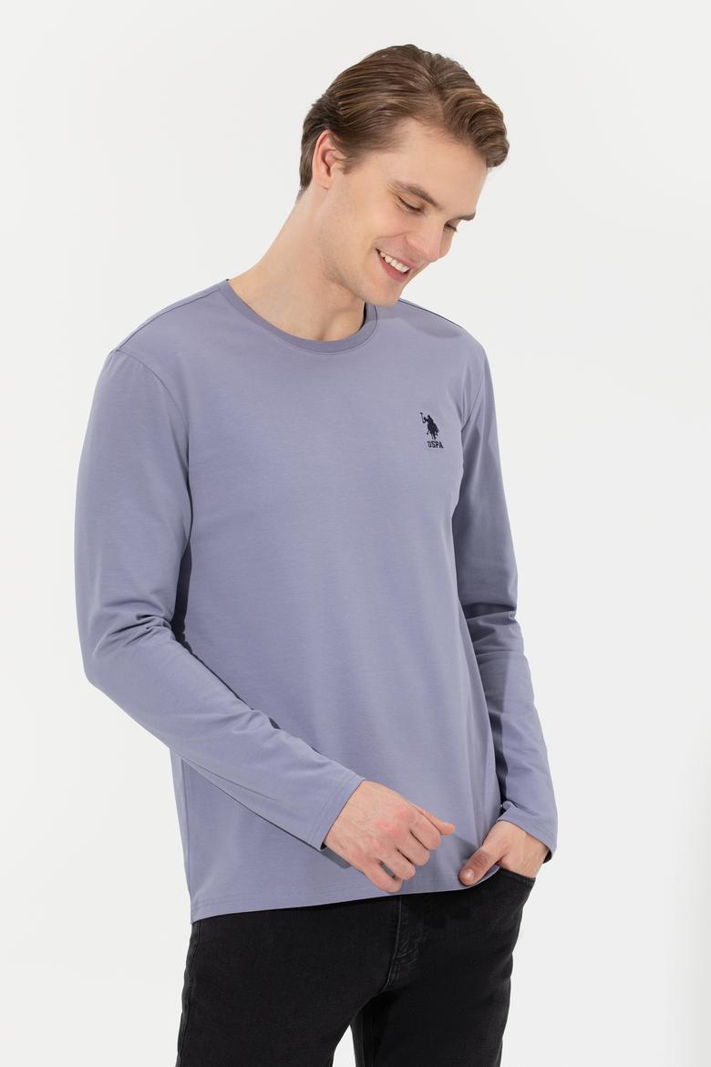 Erkek Gri Basic Sweatshirt