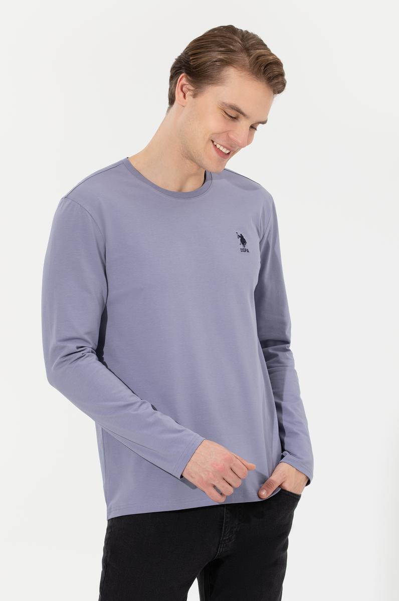 Erkek Gri Basic Sweatshirt
