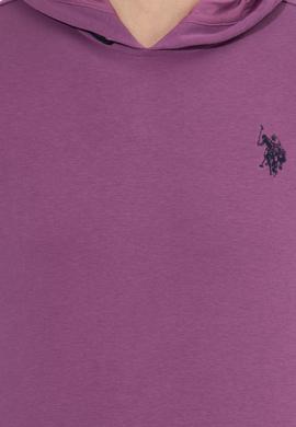 Erkek Menekşe Kapüşonlu Basic Sweatshirt - 50261140068