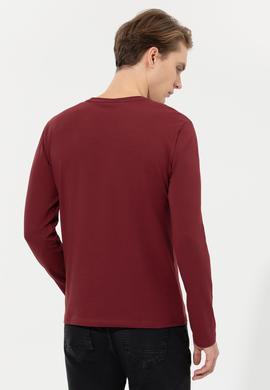 Erkek Vişne Basic Sweatshirt - 50253131041